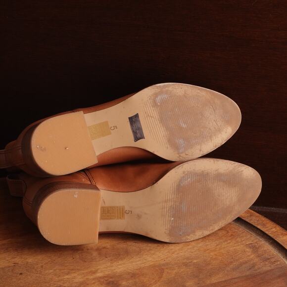 Madewell Boots Womens Size 5 Brown Carina Chelsea Slip On Ankle Leather Western - Picture 9 of 15